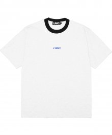 LMC BK NECK TEE lt. heather gray