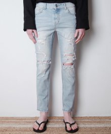 M#1556 wake destoryed slim jeans