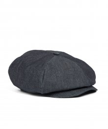 DENIM NEWSBOY CAP (black)