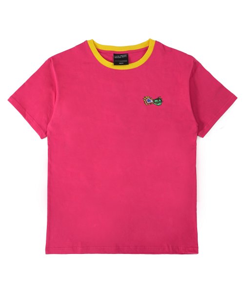 아임낫어휴먼비잉(iamnotahumanbeing) FIRE CRACKER LOGO T-SHIRT - HOT PINK