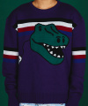[WOOL 100%]Dino Toy sweater[Purple]