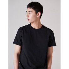 [ACTIVE8] 블랙 베이직 라운드넥 티셔츠 (428242SA45)