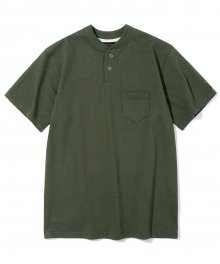 18ss henley neck S/S tee khaki