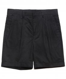 M#1569 linen set-up shorts (black)
