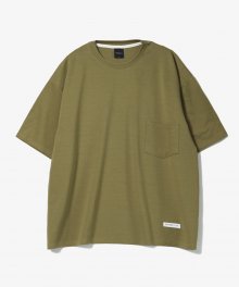 Modal Slant Pocket T-Shirts [Khaki]