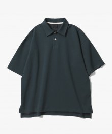 Width Grain Polo Shirts [Green]