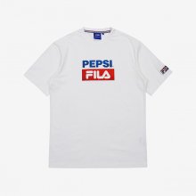 [FILA X PEPSI] 더블 박스 로고 그래픽 티셔츠 (FS2RSA2P04XOWH)