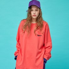 S8A05004 - ZIPPER OVER FIT SWEATSHIRT [PINK]