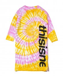 HSP-Logo L/S Dress Pink/Yellow