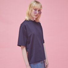 S8D05002 - SIDE ZIPPER HALF T-SHIRT [NAVY]