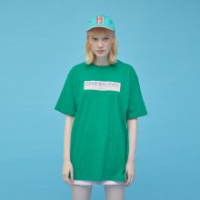 S8D05006 - GENERAL IDEA PRINT HALF T-SHIRT[GREEN]