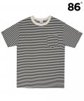 2815  Stripe  t-shirts(Black)