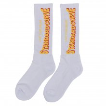 STV. 18 FONT LOGO SKATE SOCKS WHITE