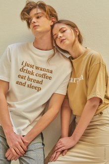 [남녀공용][6차발매]브레드 반팔 티셔츠 화이트