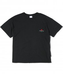 Rose EMB. Tee Black