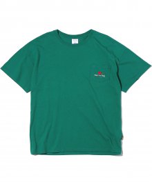 Rose EMB. Tee Forest Green