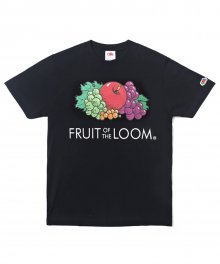 [Asian fit] 210g FRUIT LOGO T-SHIRTS BLACK