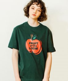 [Asian fit] 210g APPLE LOGO T-SHRITS GREEN
