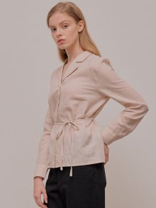 Basic Strap Shirt_Beige