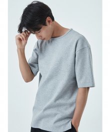 DOUBLE COTTON OVER FIT T-SHIRT(GRAY)