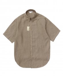 [프리미엄] Frais Linen 1/2 Shirt_Brown