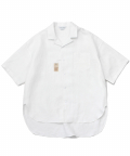 [프리미엄] Over Linen Slip 1/2 Shirt_White