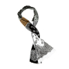 Paisley x 3 Scarf  (white charcoal black)