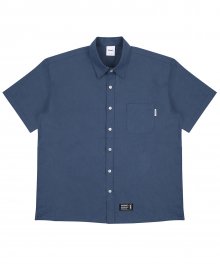 Linen S/S Shirt - Blue