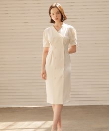 double puff dress_ivory