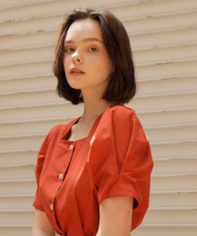 puff cotton shirts_orange