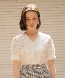 V lace shirts_white