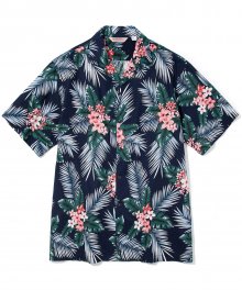 18ss hawaiian short shirts navy