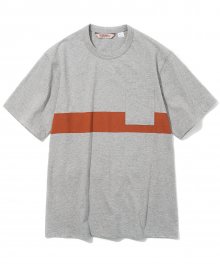 18ss line pocket S/S tee grey