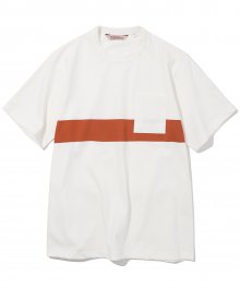 18ss line pocket S/S tee off white