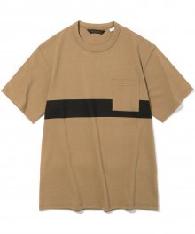 18ss line pocket S/S tee beige