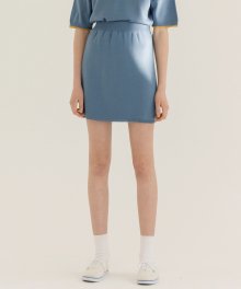 MG8S KNIT MINI SKIRT (DARK SKY BLUE)