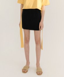 MG8S KNIT MINI SKIRT (BLACK)