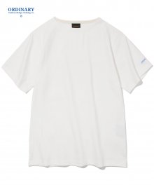 boat neck ordinary S/S tee off white