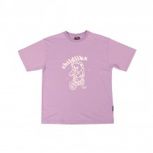 Bicycle Bear  1/2 T-shirts_Violet