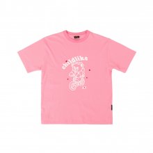 Bicycle Bear 1/2 T-shirts_Pink