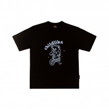 Bicycle Bear 1/2 T-shirts_Black