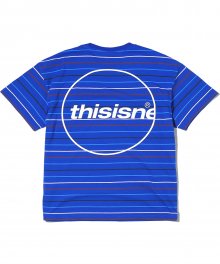 C-Logo Stripe Tee Blue