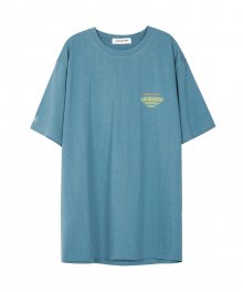 유니섹스 팜트리 플로킹 티셔츠  atb213u(Blue / Green)