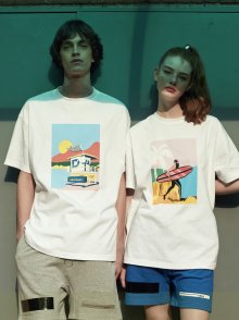 Sunset Beach T-Shirts(WH)