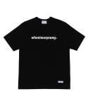 웬아이워즈영(WHENIWASYOUNG) 시그니처 로고 티셔츠 (블랙)