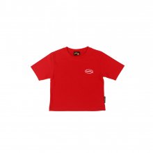 Oval Logo Crop Top_Red