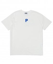 PLASTICATE 로고 1/2 티셔츠 (white)
