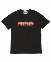 PLASTICATE 멀티로고 1/2 티셔츠 (black)