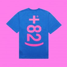 +82 T-SHIRTS_BLUE/NEON PINK