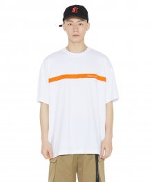 COLOR TAPED LOGO TEE white